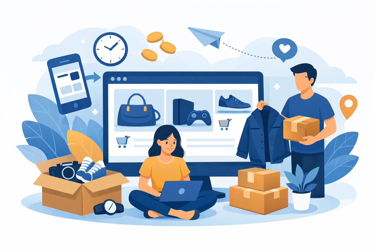 Jak sprzedać używane rzeczy online bez straty czasu