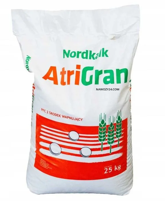 Wapno granulowane worek 25 kg na trawę do sadu i do ogrodu, Atrigran