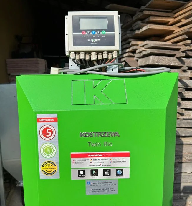 Piec na pellet KOSTRZEWA 16 kW 2017r 5 generacja z podajnikiem – zdjęcie 3