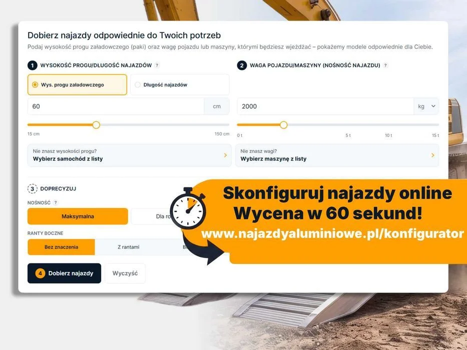Najazdy Samochodowe Aluminiowe do Lawety, Transportu Samochodów, Koparek, Włoskie Aluminium i Certyfikat CE, Wysyłka Cała Polska, FV i GWARANCJA – zdjęcie 7