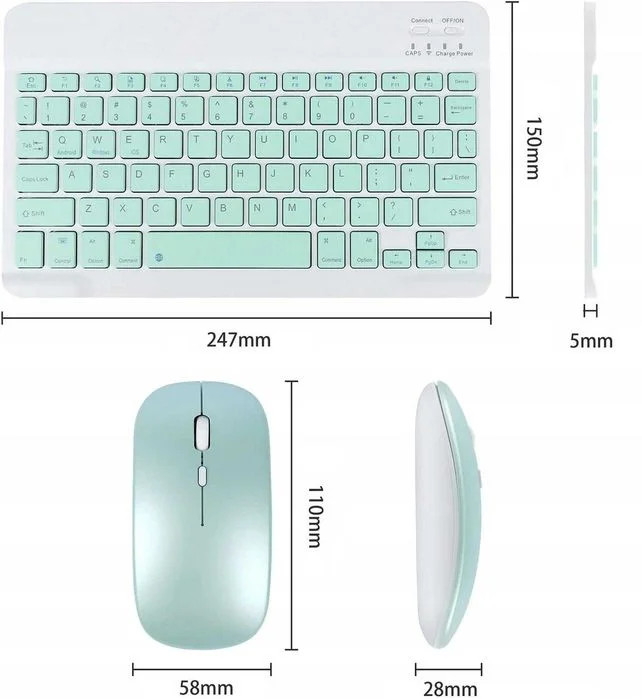ZESTAW Klawiatura i Myszka bezprzewodowa mysz mini do laptopa TV PC – zdjęcie 7
