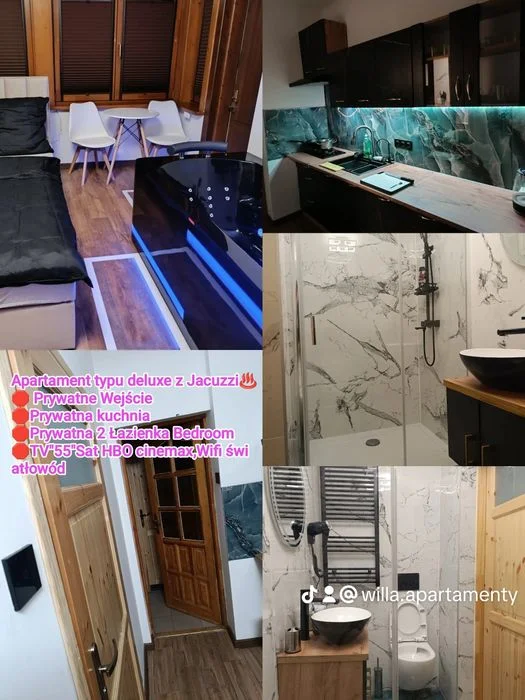 Apartament Jacuzzi 2 os wanna z hydromasażem 180x88cm Tv"55"HBOmax,cin – zdjęcie 2