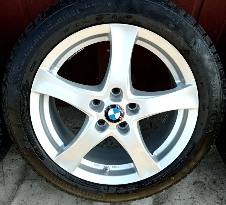 Koła Felgi 17 5x112 BMW Opony zimowe 205/55/17 CONTINENTAL 8mm – zdjęcie 5