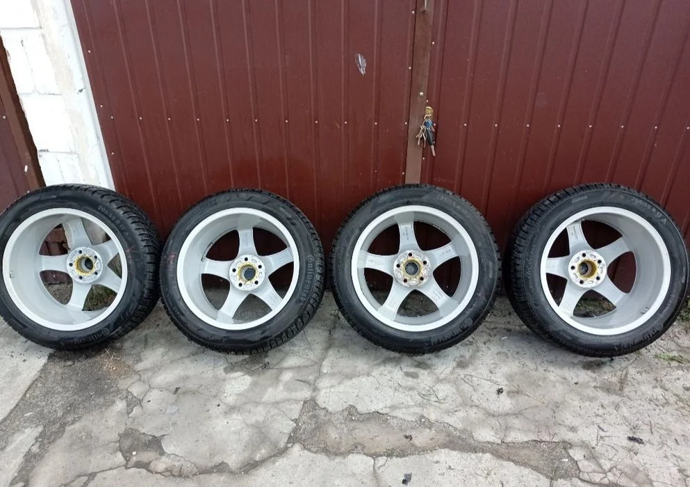 Koła Felgi 17 5x112 BMW Opony zimowe 205/55/17 CONTINENTAL 8mm – zdjęcie 6
