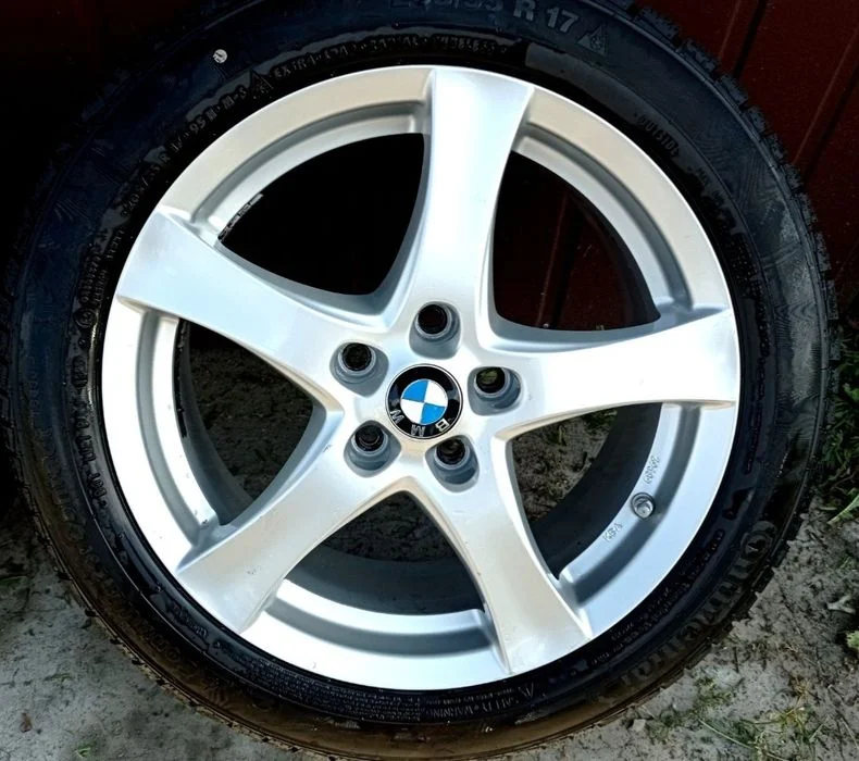 Koła Felgi 17 5x112 BMW Opony zimowe 205/55/17 CONTINENTAL 8mm – zdjęcie 2