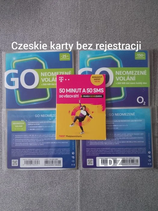 Anonimowe karty sim nie zarejestrowane Czeskie karty Działające