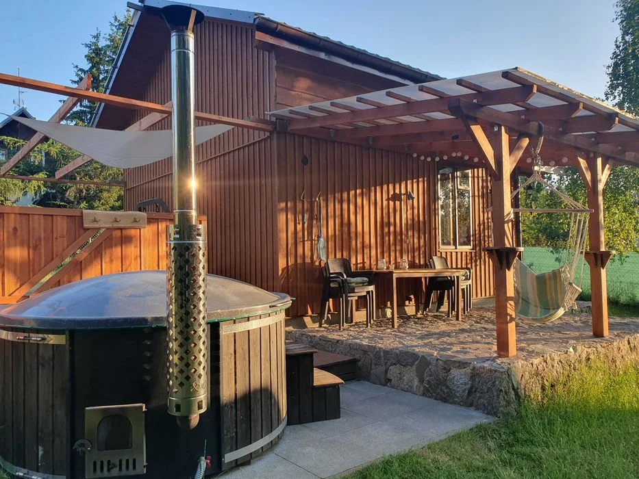 Do WYNAJĘCIA DOMEK DREWNIANY, WAKACJE - DOMEK & Mini SPA na Mazurach z sauną, balią do wynajęcia