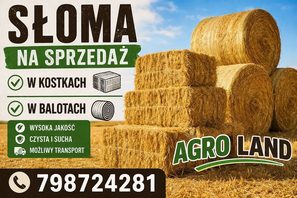 Słoma w balotach spod dachu 4000 szt. Transport