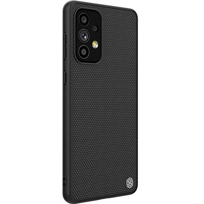Nillkin Textured Case wytrzymałe wzmocnione etui z żelową ramką i nylonem na tyle Samsung Galaxy A73 czarny – zdjęcie 4