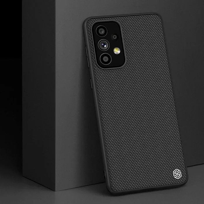 Nillkin Textured Case wytrzymałe wzmocnione etui z żelową ramką i nylonem na tyle Samsung Galaxy A73 czarny – zdjęcie 8