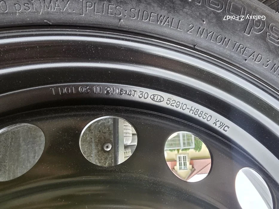 Koło dojazdowe 16 Kia Stonic Kia Rio Hyundai I20 Hyundai Bayon 4x100 2021rok – zdjęcie 3
