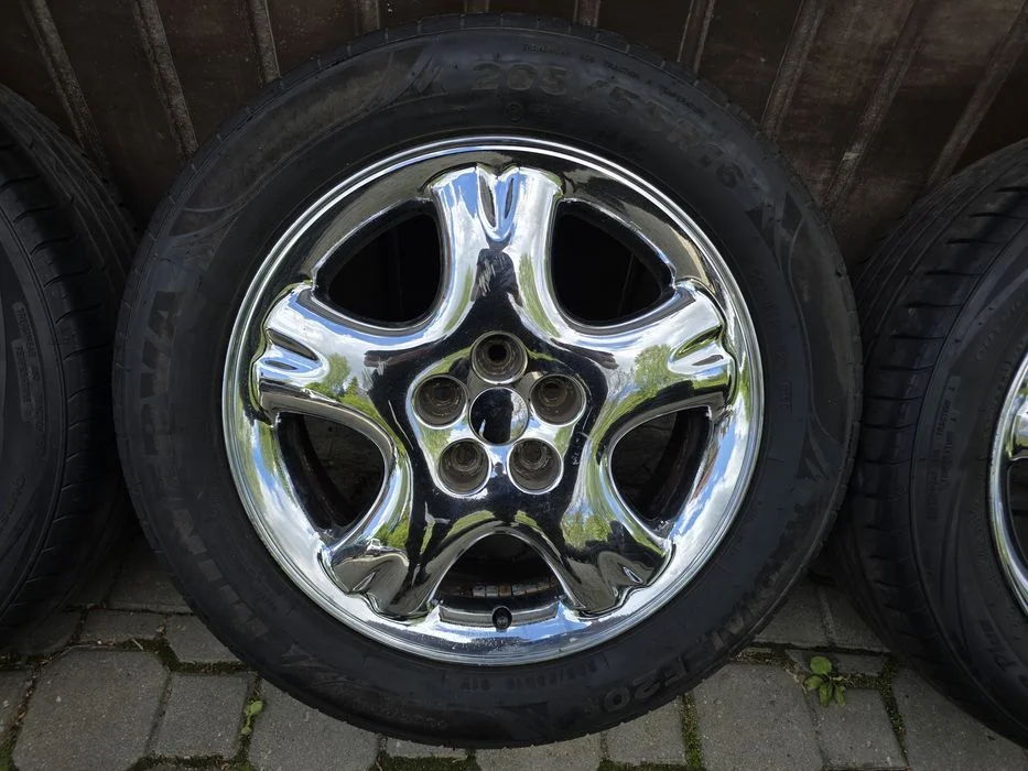 Felgi z oponami 205/55R16 Chrysler PT Cruiser 5x100 Sebring Cirrus Dynasty LeBaron Dodge Stratus Grand Caravan VW New Beetle Golf 4 Bora Audi A3 – zdjęcie 5