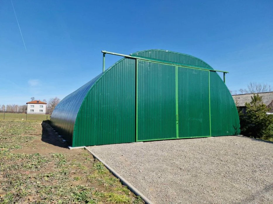 Hala łukowa 15m szeroka x 15m długa magazyn obora słoma garaż wiata maszyny – zdjęcie 2