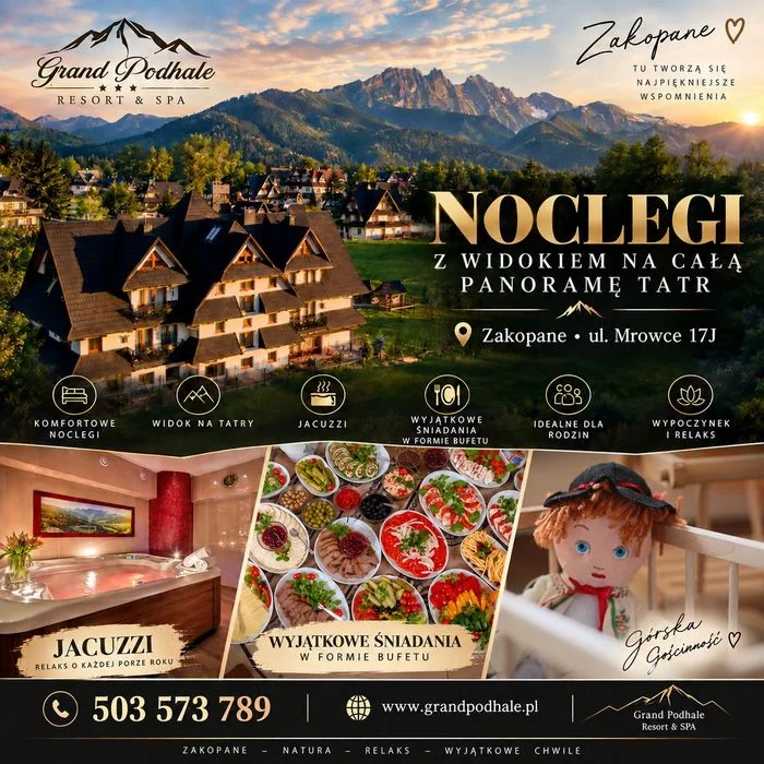 Noclegi Zakopane -Widok na góry- JACUZZI - Sauna -503.573.789