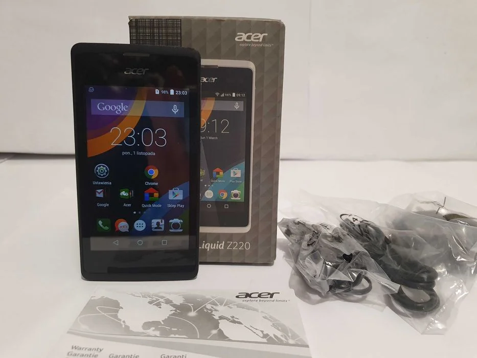 Bardzo mały smartfon ACER LIQUID Z220 na 2 sim + karta pamięci – zdjęcie 5