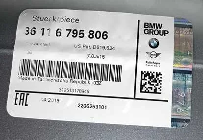 Felga BMW 16" 7Jx16 ET:31 Seria: 3' Seria: 4' nr mag. 1/376 – zdjęcie 5