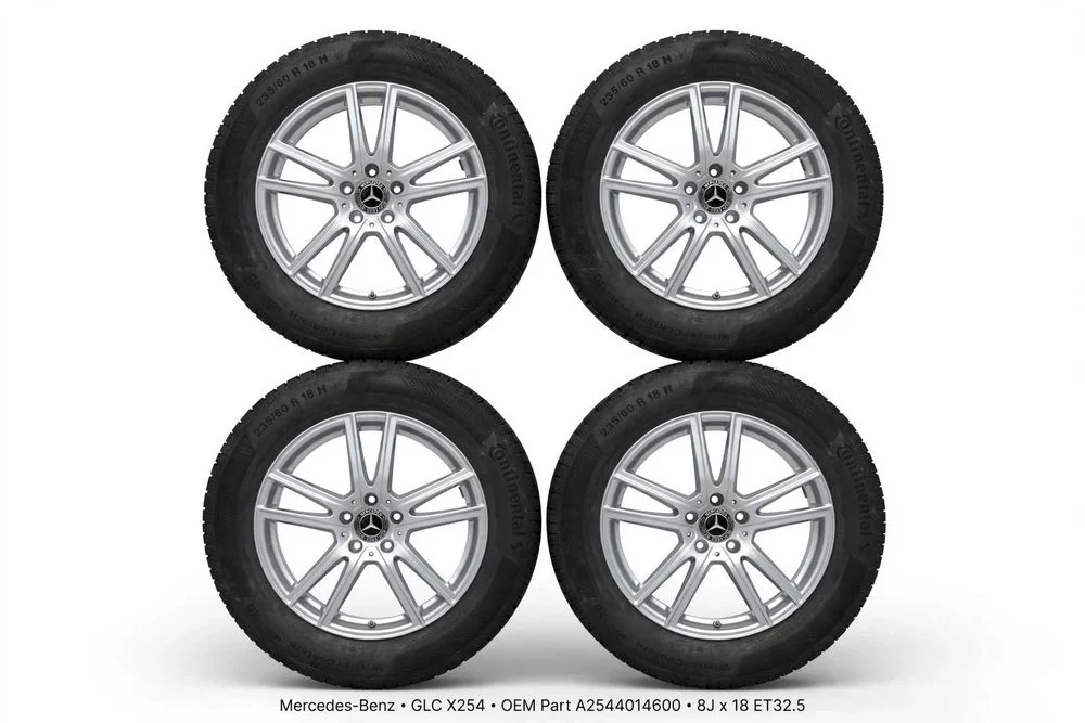 Mercedes GLC X254 Koła zimowe 18 OEM A2544014600 8Jx18 ET32,5 5x112 używane 6-7mm 2025/2026 Continental WinterContact TS850P 235/60R18 MO TPMS – zdjęcie 4