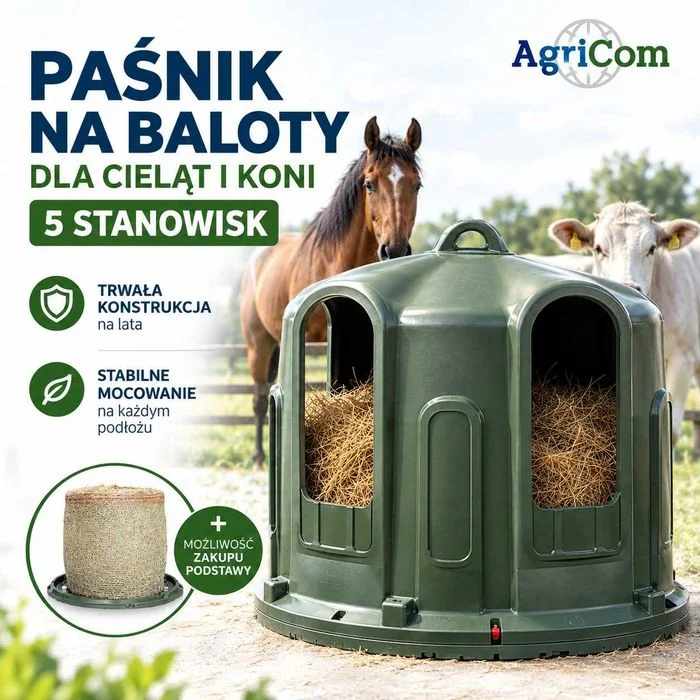 Paśnik DZWON Na Siano Dla Koni Alpak Bydła Na Bele Baloty 120 - 160 cm