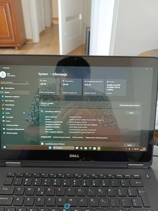 Biznesowy Laptop Dell Latitude E7470 14" i5 6generacji 8GB 256GB Windows 11+ oryginalna bateria nowa – zdjęcie 2