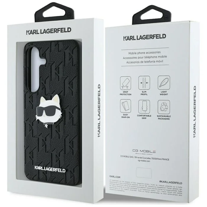 Etui Karl Lagerfeld Leather Logo Choupette Head do Samsung Galaxy S25 – zdjęcie 8