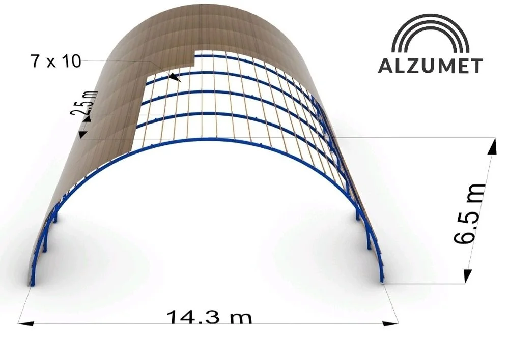 Hala łukowa 14.5 x 25m magazyn obora słoma garaż wiata maszyny – zdjęcie 8
