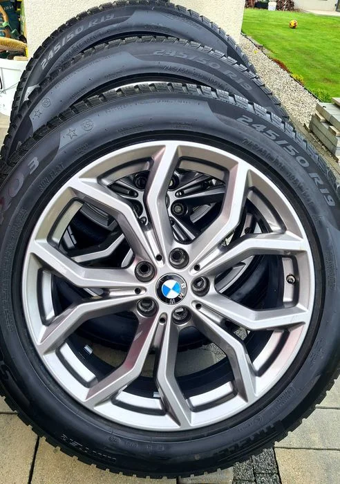 Koła zimowe 19" BMW X3 g01 X4 g02 dot końcówka 2024 Pirelli, bdb stan, czujniki ciśnienia, 245/50 R19 245/50/r19 245/50/19 – zdjęcie 2
