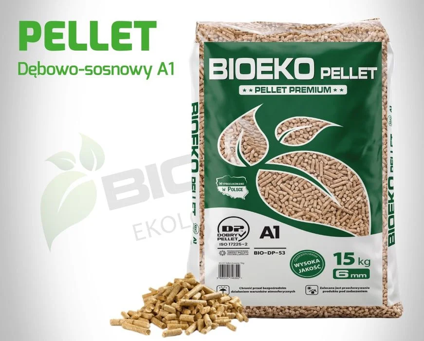 Pellet BIOEKO Dębowo-Sosnowy A1 Certyfikowany 6m Olczyk Barlinek Rurex Kobienia Igła