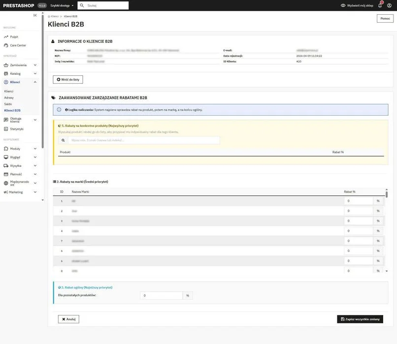 Moduł B2B Prestashop – Zaawansowane Rabaty i Rejestracja – zdjęcie 4