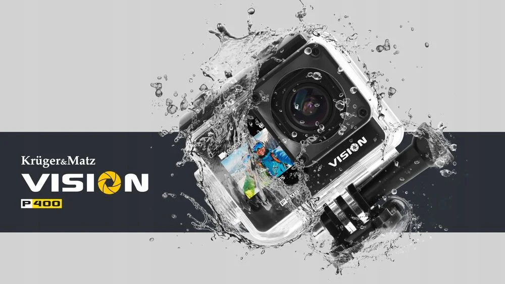 Kamera sportowa Kruger&Matz Vision P400 4K 60FPS WiFi pilot akcesoria – zdjęcie 8