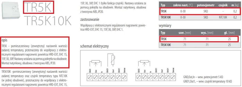 Czujnik temperatury Harmann TR5K – zdjęcie 2