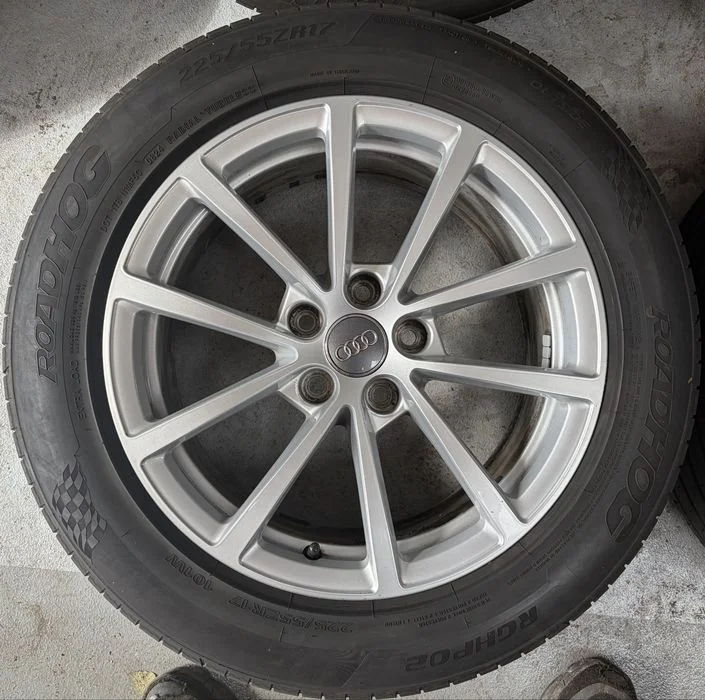 Alufelgi z oponami 225/55 R17 Audi A6 C6 C7 5x112 ET 36 Felgi aluminiowe Opony letnie – zdjęcie 3