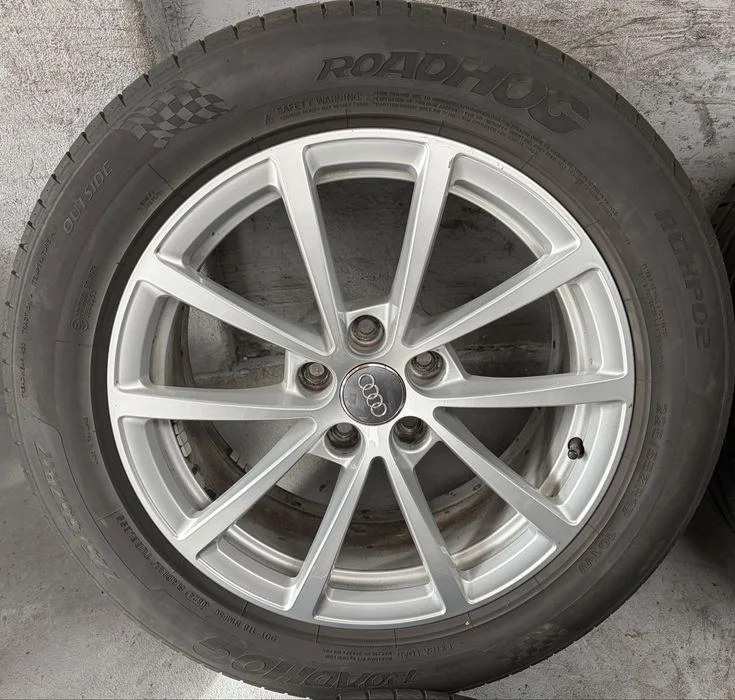 Alufelgi z oponami 225/55 R17 Audi A6 C6 C7 5x112 ET 36 Felgi aluminiowe Opony letnie – zdjęcie 4