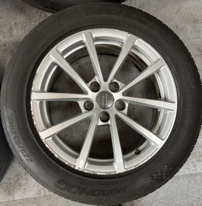 Alufelgi z oponami 225/55 R17 Audi A6 C6 C7 5x112 ET 36 Felgi aluminiowe Opony letnie – zdjęcie 2