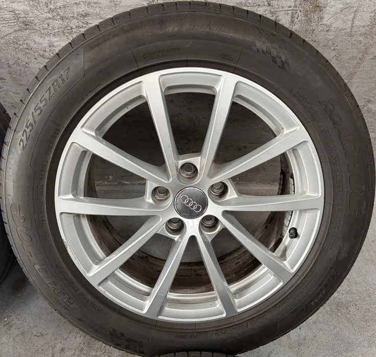 Alufelgi z oponami 225/55 R17 Audi A6 C6 C7 5x112 ET 36 Felgi aluminiowe Opony letnie – zdjęcie 5