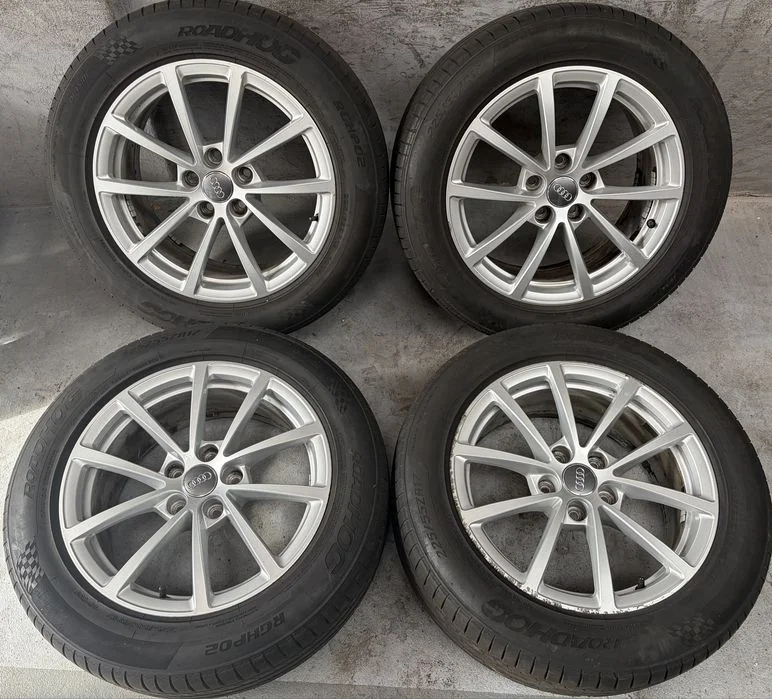 Alufelgi z oponami 225/55 R17 Audi A6 C6 C7 5x112 ET 36 Felgi aluminiowe Opony letnie