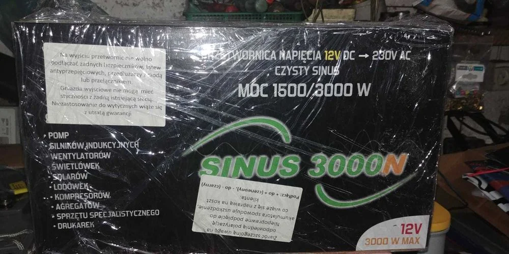 Przetwornica napięcia SINUS 3000N 12V DC - 230V AC