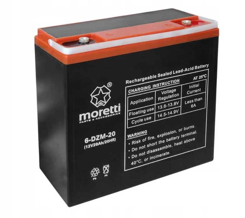 Akumulator 12V 20Ah 6-DZM-20 GEL MORETTI Elektryczny Wózek Inwalidzki