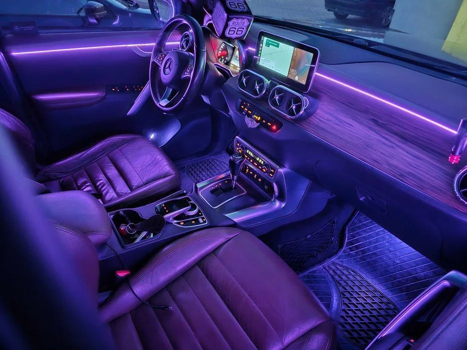 Ambiente Led Oświetlenie Wnętrza Volvo Xc60 Xc90 V60 V90 S60 Honda Civic Cr-V Accord Paski Światłowód Rgb Multikolor Sterowanie Smartfon Montaż – zdjęcie 6