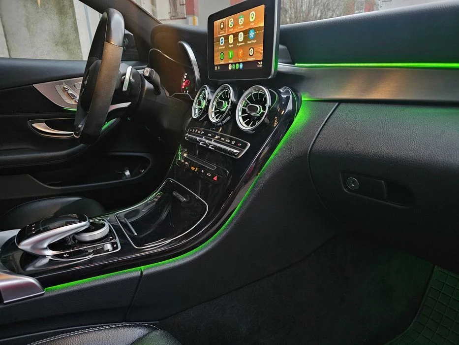 Oświetlenie Ambient Led Wnętrza Paski Taśmy Audi Bmw Mercedes Vw Skoda Seat Toyota Kia Hyundai Multikolor Rgb Aplikacja Telefon Tuning + Montaż – zdjęcie 7