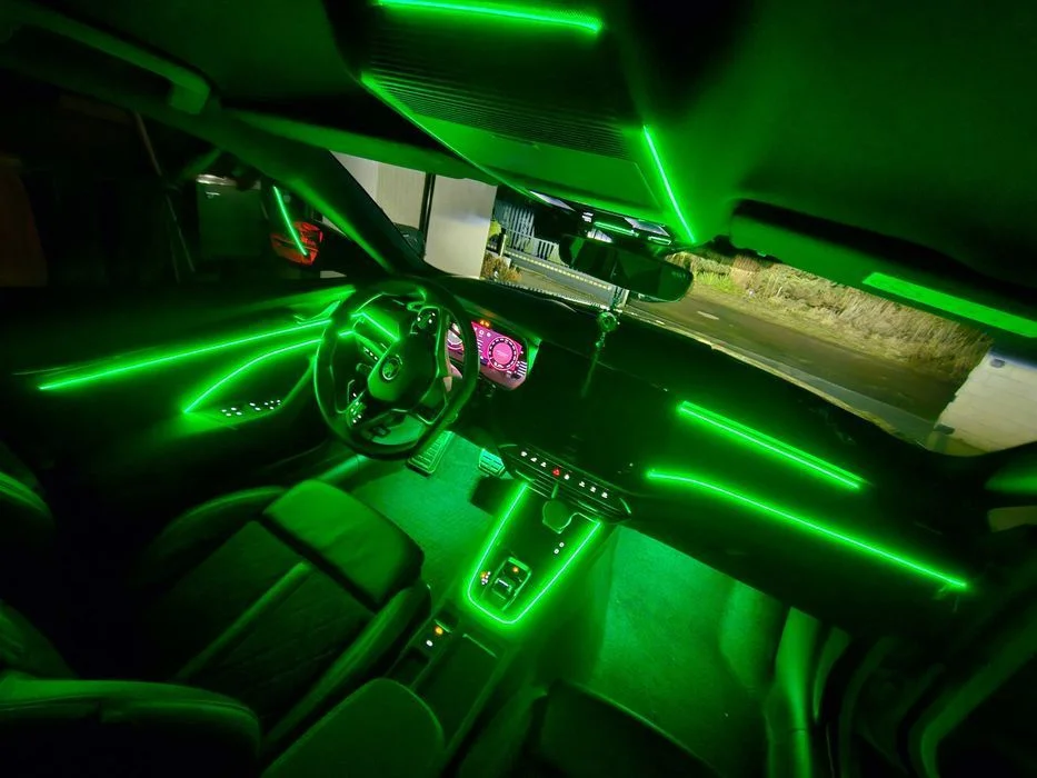 Oświetlenie Ambient Led Wnętrza Paski Taśmy Audi Bmw Mercedes Vw Skoda Seat Toyota Kia Hyundai Multikolor Rgb Aplikacja Telefon Tuning + Montaż – zdjęcie 5