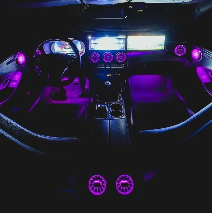Oświetlenie Ambient Led Wnętrza Paski Taśmy Audi Bmw Mercedes Vw Skoda Seat Toyota Kia Hyundai Multikolor Rgb Aplikacja Telefon Tuning + Montaż – zdjęcie 10