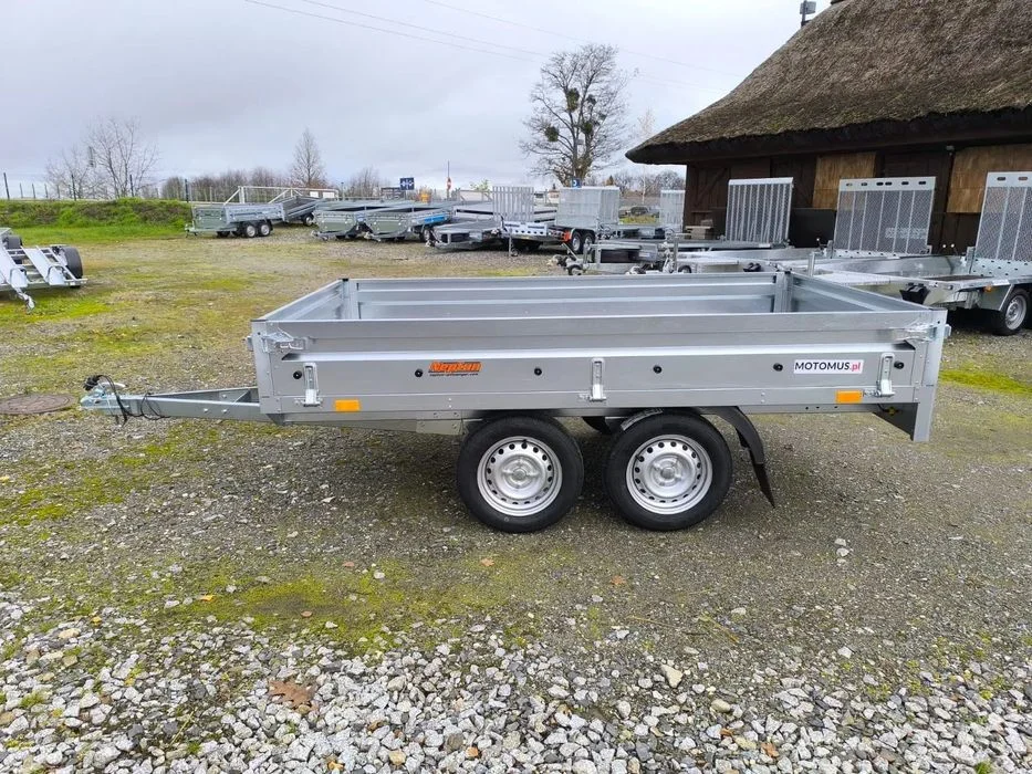 Neptun Przyczepa Neptun N7-263 2 KPS BASELINE 263x145x30 2 osie 750 kg koła pod spodem platforma Nowa przyczepa Neptun 263x145x30 2 osie DMC 750kg Częstochowa dostawa – zdjęcie 8