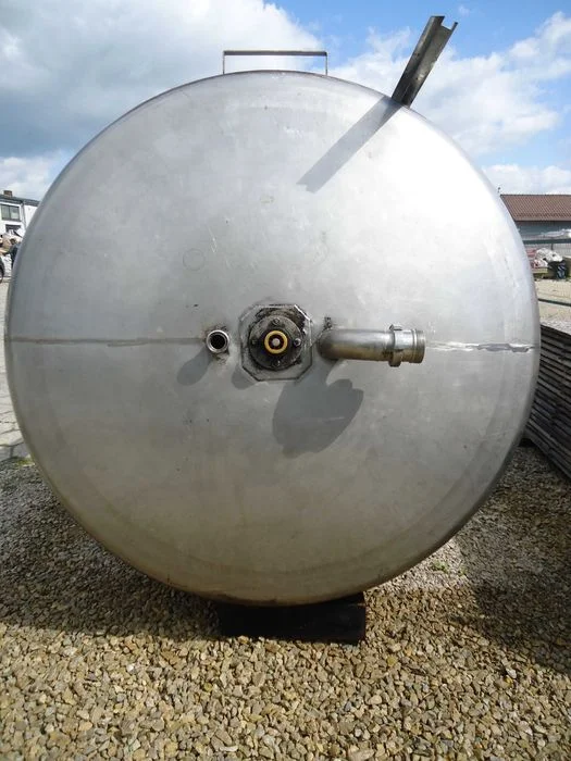 Zbiornik nierdzewny 5000L stojący z mieszadłem ramowym dno stożek kwasiak – zdjęcie 3