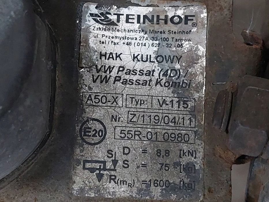 Hak Holowniczy + Tabliczka + Wiązka Volkswagen Passat B5 Kombi – zdjęcie 4
