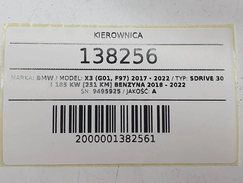 Kierownica Multifunkcyjna Skóra Czarna Grzana Łopatki Bmw X3 G01 9495925 – zdjęcie 10
