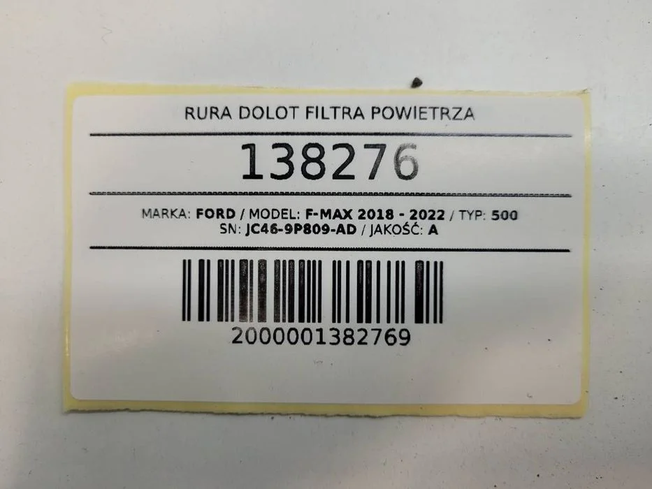 Rura Dolot Filtra Powietrza Ford F-Max 500 Euro 6 Jc46-9P809-Ad – zdjęcie 6