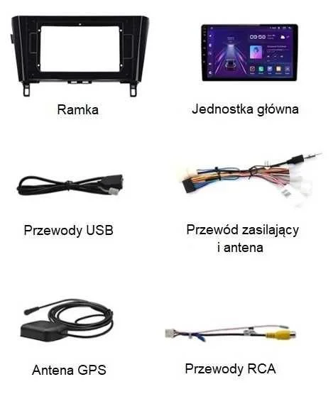 Radio 2din Android Qashqai J11 2GB, Nawigacja, Bluetooth, DSP, Raty – zdjęcie 7