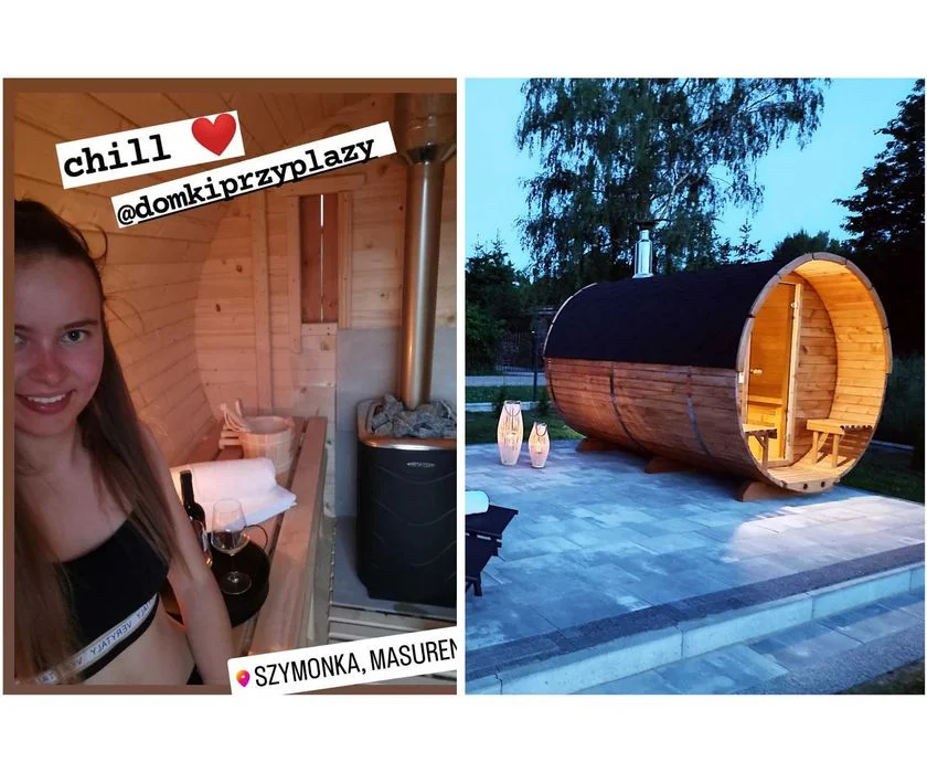Sauna balia - Nowa osada - Domki przy plaży - Wakacje, Domki na Mazurach, domki nad jeziorem – zdjęcie 4