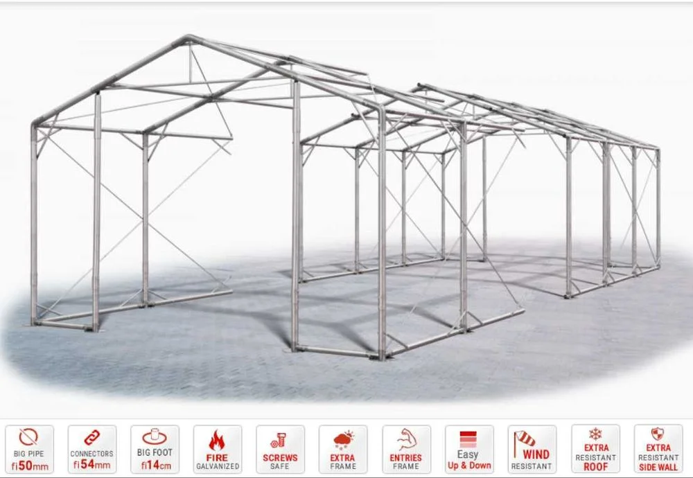 Hala Namiot Magazynowy Hala dla rolnictwa Hala namiotowa Przemysłowa Magazyn 8x20x3m WINTER PLUS – zdjęcie 4
