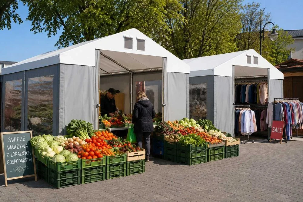 Hala Namiot Magazynowy Hala dla rolnictwa Hala namiotowa Przemysłowa Magazyn 8x20x3m WINTER PLUS – zdjęcie 2